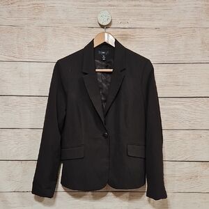 H&M Classic Black Brown Pinstripe Women's Blazer 16